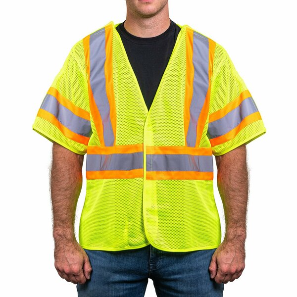 Game Workwear The Econo 5-Point Breakaway Vest, Yellow, Size 5X I-495E